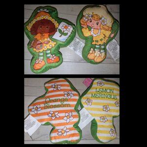 Lot of 2 - Lemon Meringue & Orange Blossom Pillow 7"×10" Strawberry Shortcake